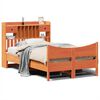 vidaXL Cadre de lit sans matelas cire marron 120x190cm bois pin massif