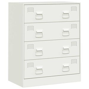 vidaXL Buffet blanc 67x39x83 cm acier