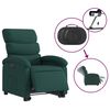 vidaXL Fauteuil inclinable &eacute;lectrique vert fonc&eacute; tissu