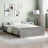 vidaXL Cadre de lit sans matelas sonoma gris 120x200 cm