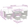 vidaXL Ensemble de canap&eacute; de jardin 10 pcs Beige polyrotin