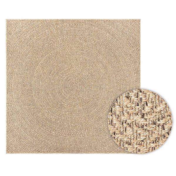 vidaXL Tapis ZIZUR 120x120 cm aspect de jute int&eacute;rieur et ext&eacute;rieur