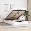 VidaXL Cadre de lit ottoman avec matelas blanc 140x190 cm similicuir