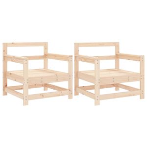 vidaXL Chaises de jardin lot de 2 bois massif de pin