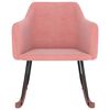 vidaXL Chaise &agrave; bascule Rose Velours