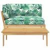 vidaXL Ensemble de Canap&eacute;s 2 pcs Motif feuille Bois d'Acacia Massif