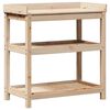 vidaXL Table de rempotage et &eacute;tag&egrave;res 82,5x45x86,5 cm bois massif pin