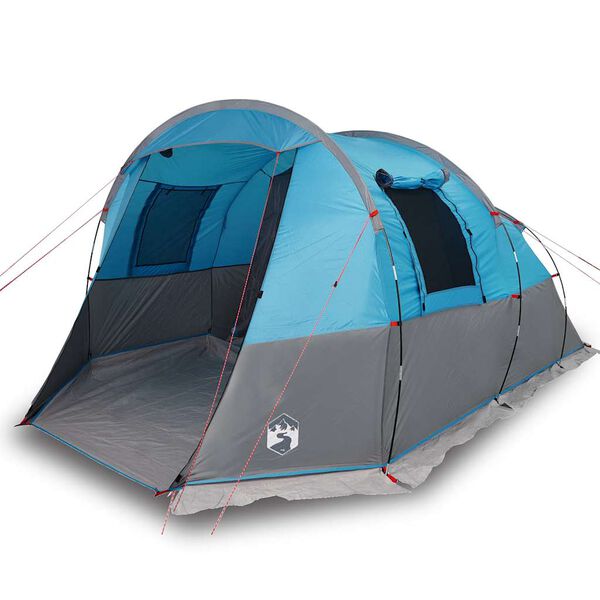 vidaXL Tente de camping tunnel 4 personnes bleu imperméable