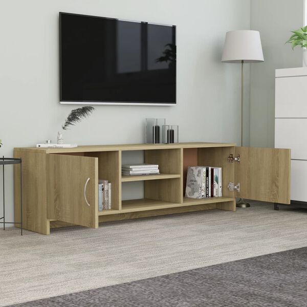 vidaXL Meuble TV Chêne sonoma 120x30x37,5 cm Bois d’ingénierie