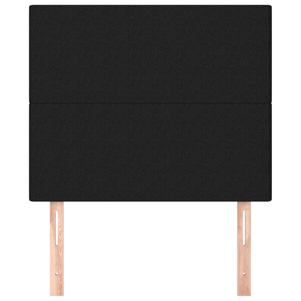 vidaXL T&ecirc;te de lit Noir 90x5x118/128 cm Tissu