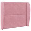 vidaXL Oreille de t&ecirc;te de lit Rose 80 x 23 x 6 cm Velours