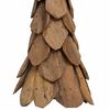 vidaXL Sapin de Noël avec support Marron 110 cm Bois de teck solide