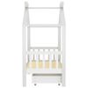 vidaXL Cadre de lit enfant avec tiroir blanc pin massif 70x140 cm