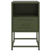 vidaXL Tables de chevet 2 pcs vert olive 36x39x60,5 cm acier