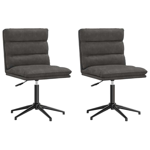 vidaXL Chaises à manger lot de 2 noir similicuir