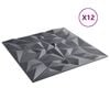 vidaXL Panneaux muraux 12 pcs Gris Am&eacute;thyste 50 x 50 cm Mousse XPS