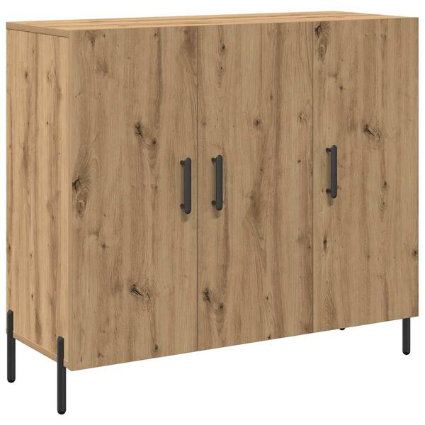 vidaXL Buffet Ch&ecirc;ne artisanal 90 x 34 x 80 cm Bois d'ing&eacute;nierie