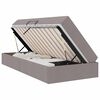 vidaXL Lit avec rangement et matelas Taupe 90 x 190 cm Polyester