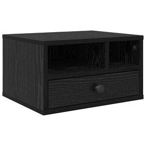 vidaXL Support d'imprimante Ch&ecirc;ne noir 40 x 32 x 24 cm