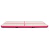 vidaXL Tapis gonflable de gymnastique avec pompe 500x100x20cm PVC Rose