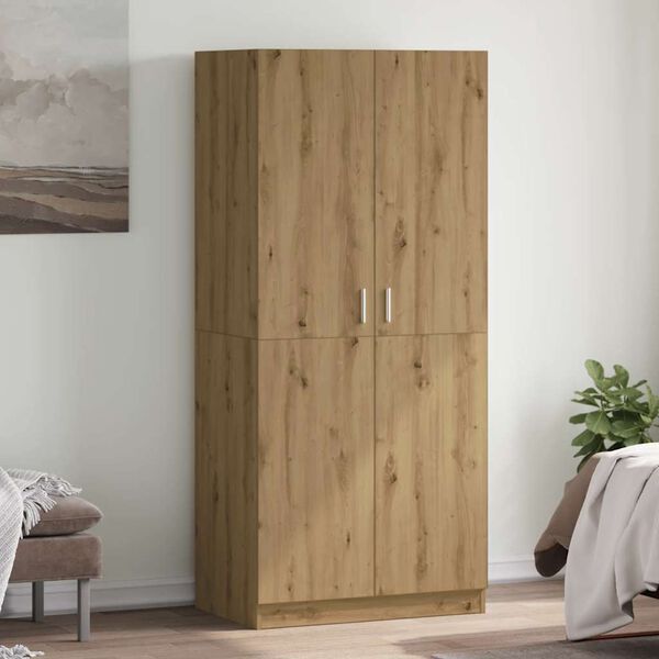 vidaXL Garde-robe ch&ecirc;ne artisanal 80x52x180 cm bois d'ing&eacute;nierie