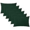 vidaXL Coussin avec oreiller HEERLEN 6 pi&egrave;ces Vert fonc&eacute; Velours