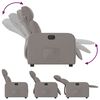 vidaXL Fauteuil inclinable &eacute;lectrique Taupe Tissu
