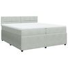 vidaXL Sommier &agrave; lattes de lit et matelas Gris clair 200x200cm Velours