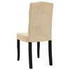 vidaXL Chaises &agrave; manger lot de 2 Cr&egrave;me Velours