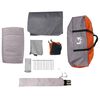 vidaXL Tente de camping &agrave; d&ocirc;me 4 personnes gris et orange imperm&eacute;able