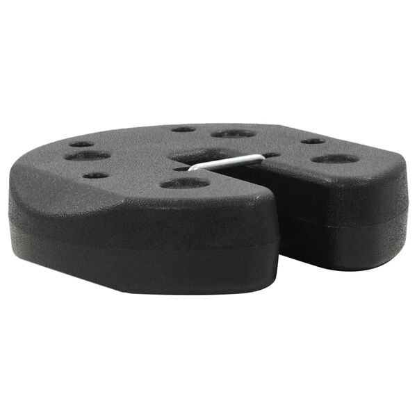 vidaXL Poids pour belv&eacute;d&egrave;re 4 pcs Noir 220x50 mm B&eacute;ton
