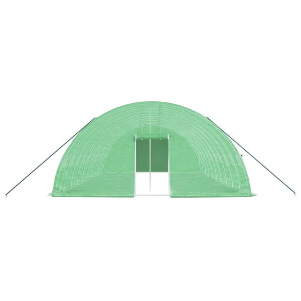 vidaXL Serre avec cadre en acier vert 60 m&sup2; 10x6x2,85 m