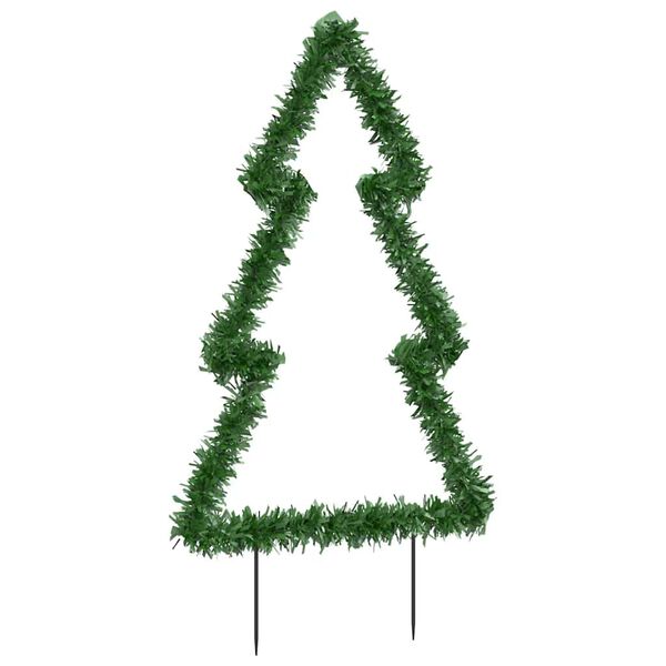 vidaXL D&eacute;coration lumineuse arbre de No&euml;l avec piquets 80 LED 60 cm