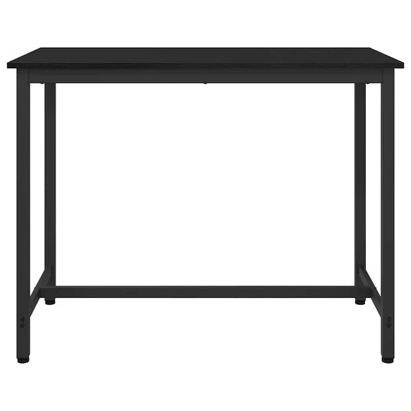 vidaXL table Ch&ecirc;ne noir 100 x 50 x 76,5 cm Bois d'ing&eacute;nierie et acier