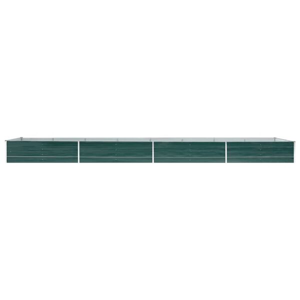 vidaXL Lit surélevé de jardin Acier galvanisé 600x80x45 cm Vert