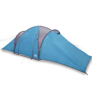 vidaXL Tente familiale &agrave; d&ocirc;me 6 personnes bleu imperm&eacute;able