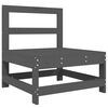 vidaXL Salon de jardin 3 pcs gris bois massif de pin