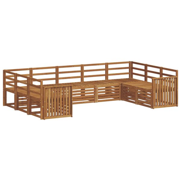 vidaXL Ensembles de canap&eacute;s 9 pcs Naturel Bois d'Acacia Massif