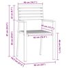 vidaXL Chaisedejardin 4 pcs Marron 56x54,5x87cm AcaciaMassif