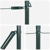 vidaXL Poteaux de clôture 7 pcs Vert Ø32mm 120 cm Acier galvanisé