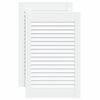 vidaXL Portes d'armoire &agrave; persiennes 2pcs blanc 61,5x39,4cm pin massif