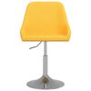 vidaXL Tabouret de bar Jaune moutarde Tissu