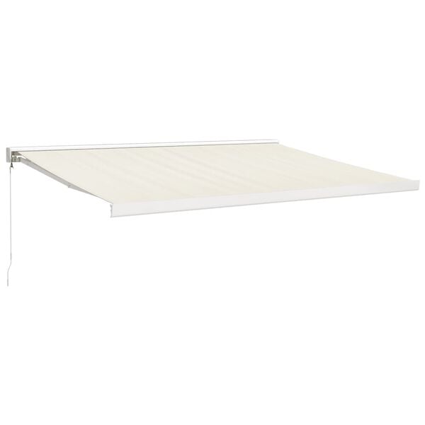 vidaXL Auvent r&eacute;tractable cr&egrave;me 4x3 m tissu et aluminium