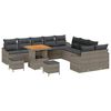 vidaXL Ensemble de canap&eacute; de jardin 13 pc Gris polyrotin