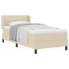 vidaXL Lit boxspring avec matelas avec matelas Cr&egrave;me 100 x 200 cm