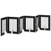 vidaXL Porte de chien pliable avec supports 6 pc Ch&ecirc;ne noir 362 cm