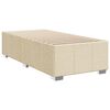 vidaXL Sommier &agrave; lattes de lit avec matelas Cr&egrave;me 90x200 cm Tissu