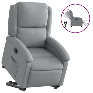 vidaXL Fauteuil inclinable &eacute;lectrique gris clair tissu