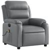 vidaXL Fauteuil de massage inclinable &eacute;lectrique gris similicuir