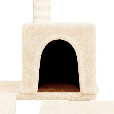 vidaXL Arbre à chat avec griffoirs en sisal Crème 82 cm